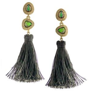 NWT Bejeweled Tassel Drop Earrings